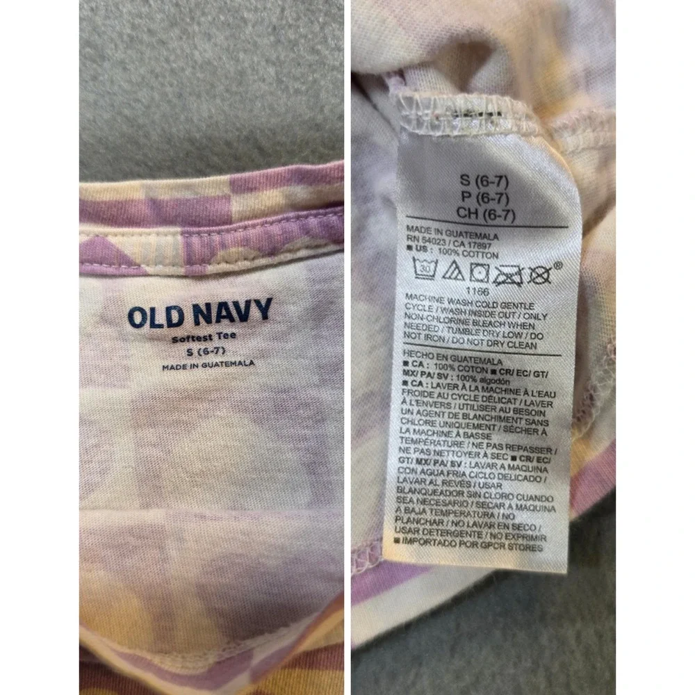 Old Navy Girls 6-7 Cherry Sweatshirt Heart Long Sleeve Tops 3 Piece Bundle